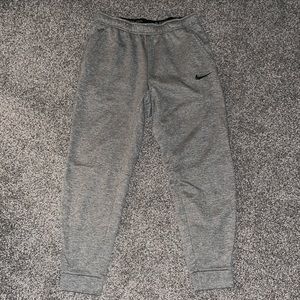 Nike Dri Fit Fleece Jogger Pants. Size Large. Color Dark Heather Grey/ Black.